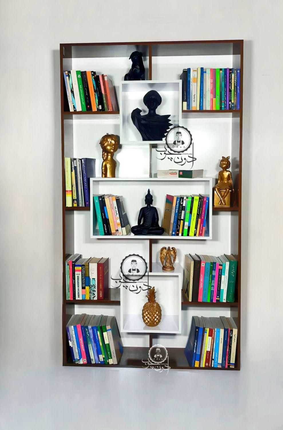 بوفه و کتابخانه مدل ترانه|کتابخانه، شلف، قفسههای دیواری|تبریز, |دیوار