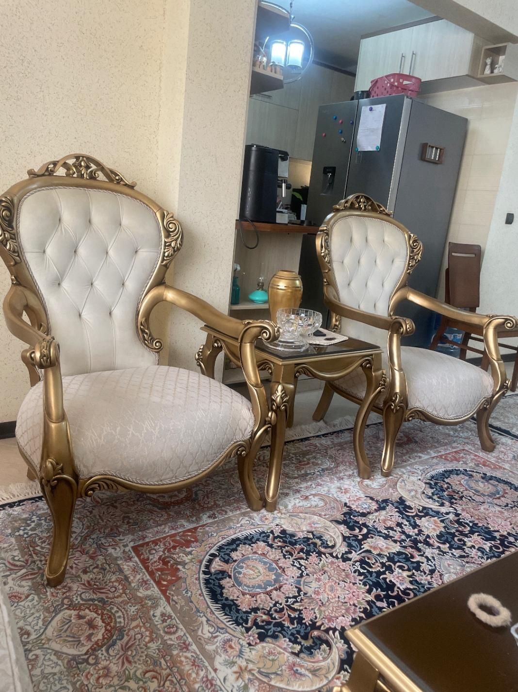 یک دست مبل استیل هفت نفره بانضمام سه تا میز|مبلمان خانگی و میز عسلی|کرج, گوهردشت|دیوار