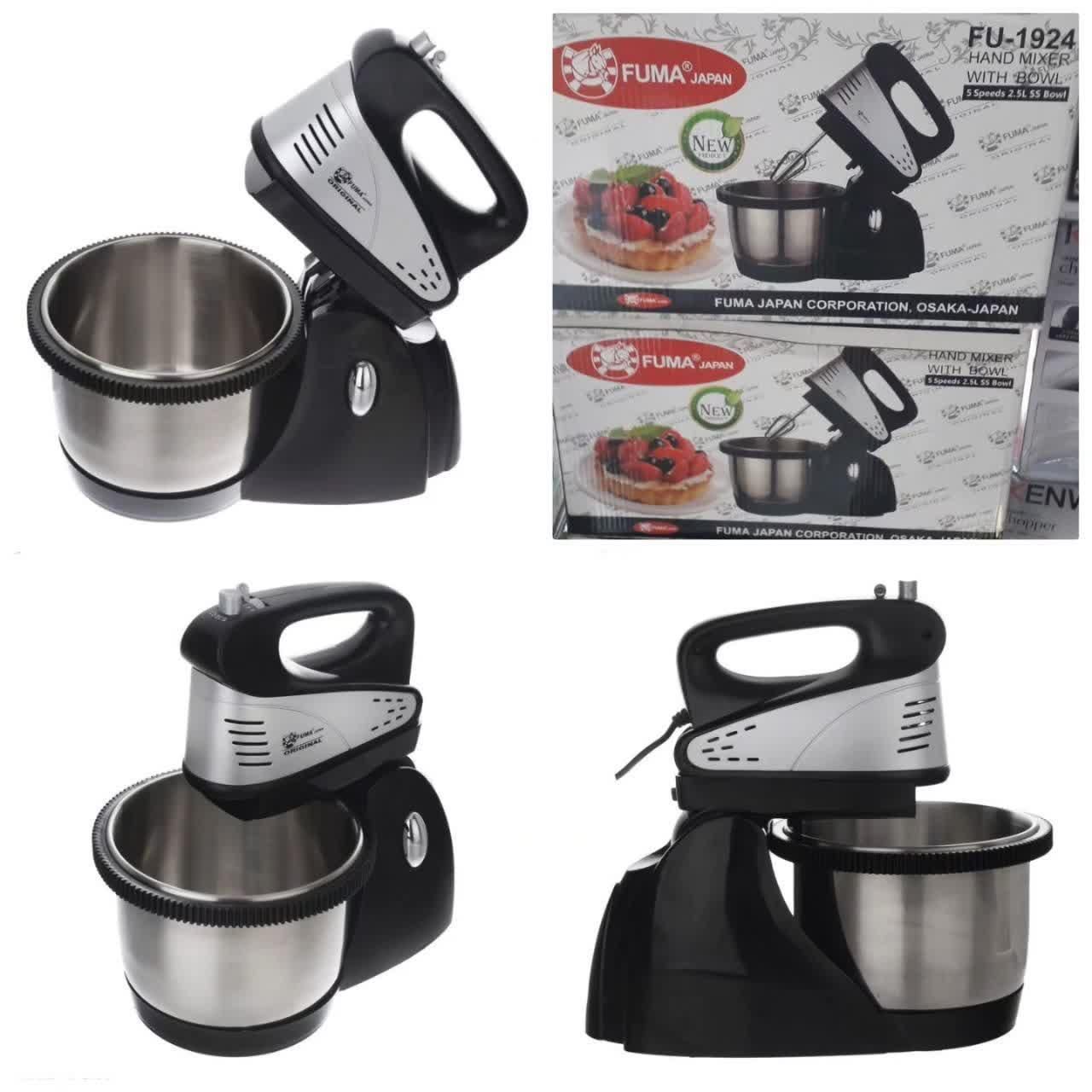 همزن برقی کاسه چَرخشی FUMA ژاپنی 4 تیغه تمام استیل|خردکن، آسیاب، غذاساز|یزد, |دیوار