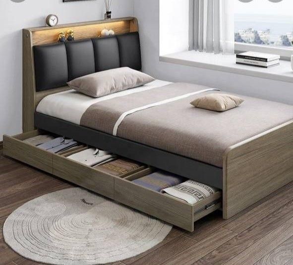 تخت خواب یک نفره آلما پلاس|تخت و سرویس خواب|برخوار, |دیوار