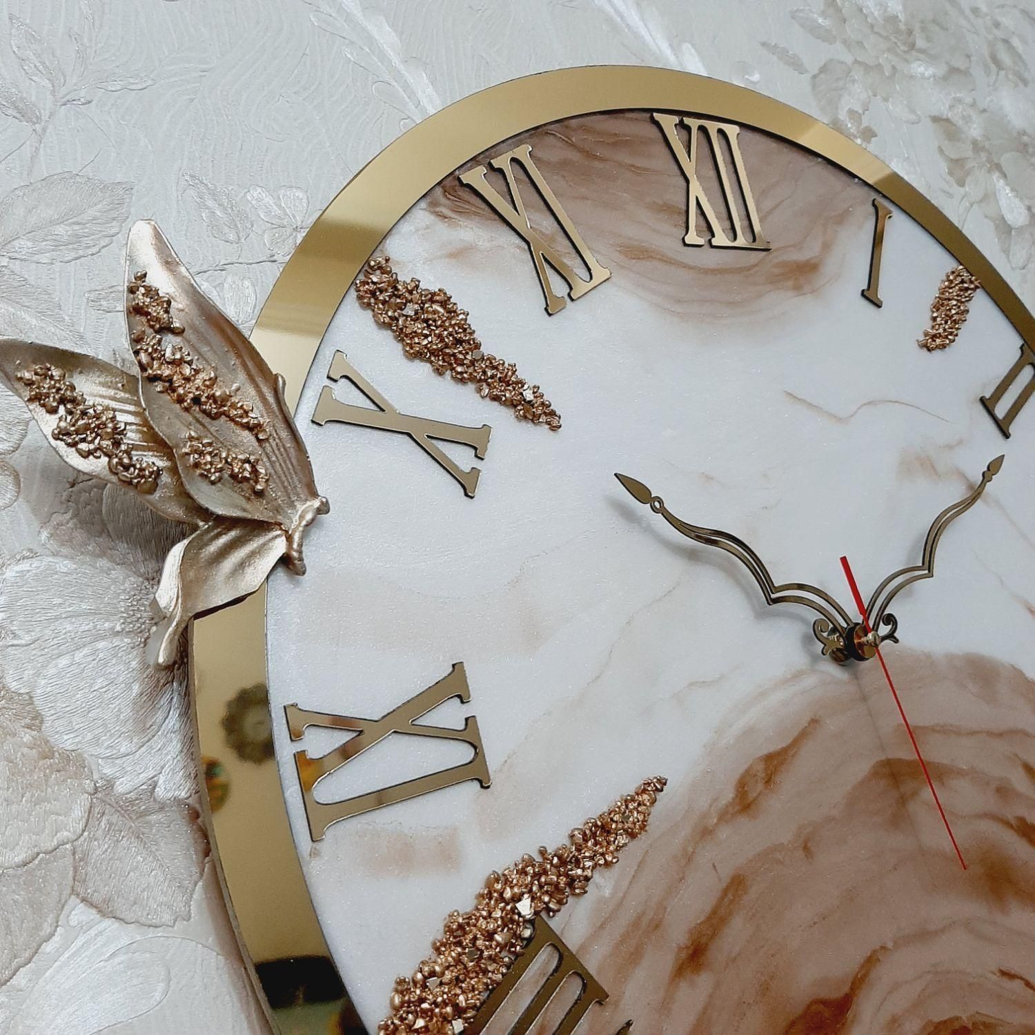 ساعت دیواری دست ساز طرح پروانه|ساعت دیواری و تزئینی|تهران, مجیدیه|دیوار