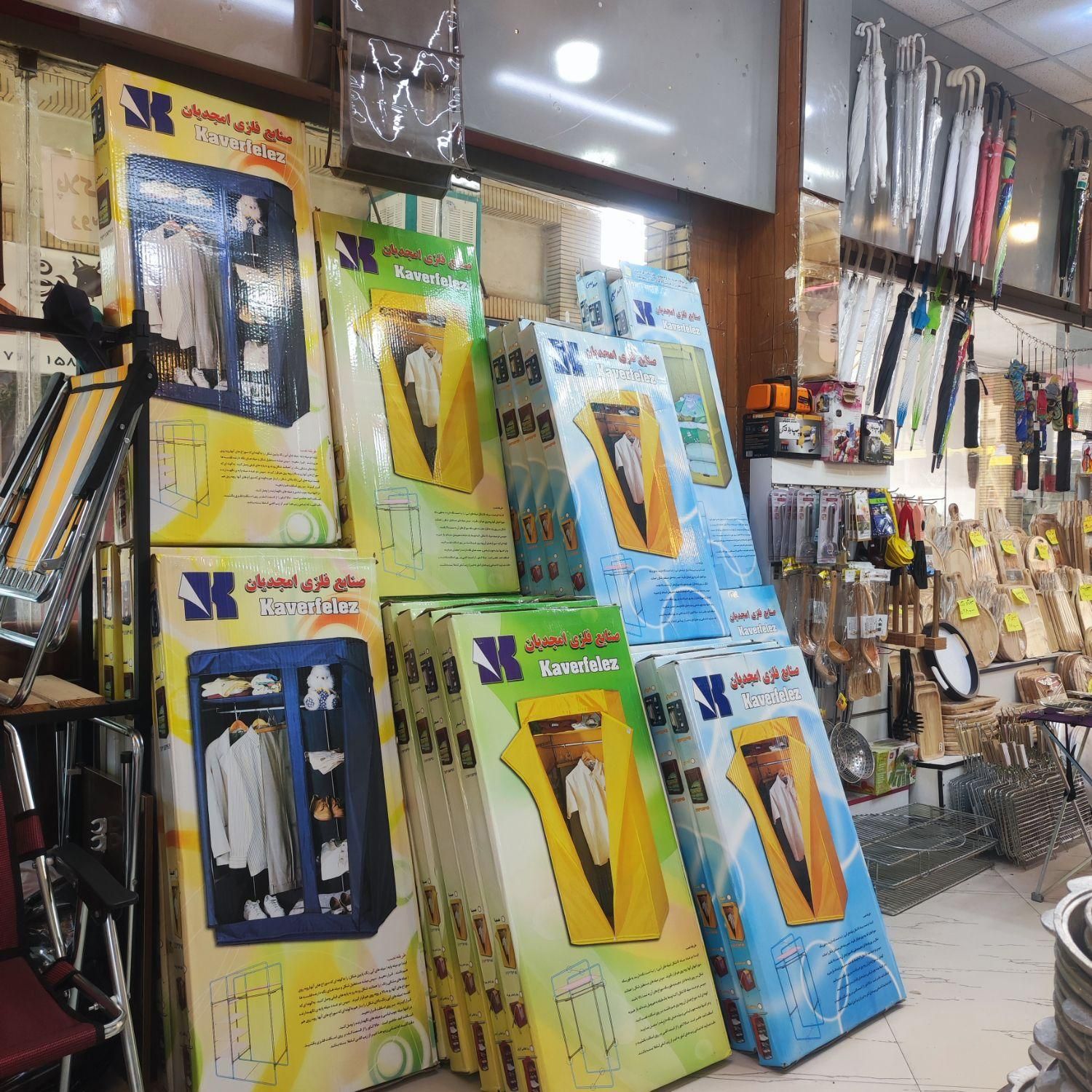 کمد پارچه برزنتی تاشو کاور لباس و رختخواب|جاکفشی، کمد، دراور|مشهد, خین عرب|دیوار
