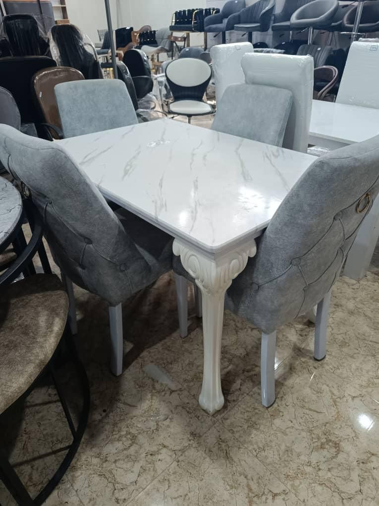 نهارخوری شرکتی پایه فلزی مدل خراطی|میز و صندلی غذاخوری|کاشان, |دیوار