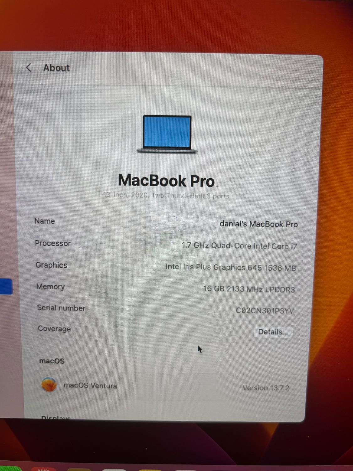 لپتاپ macbook pro|رایانه همراه|تهران, سپهر|دیوار