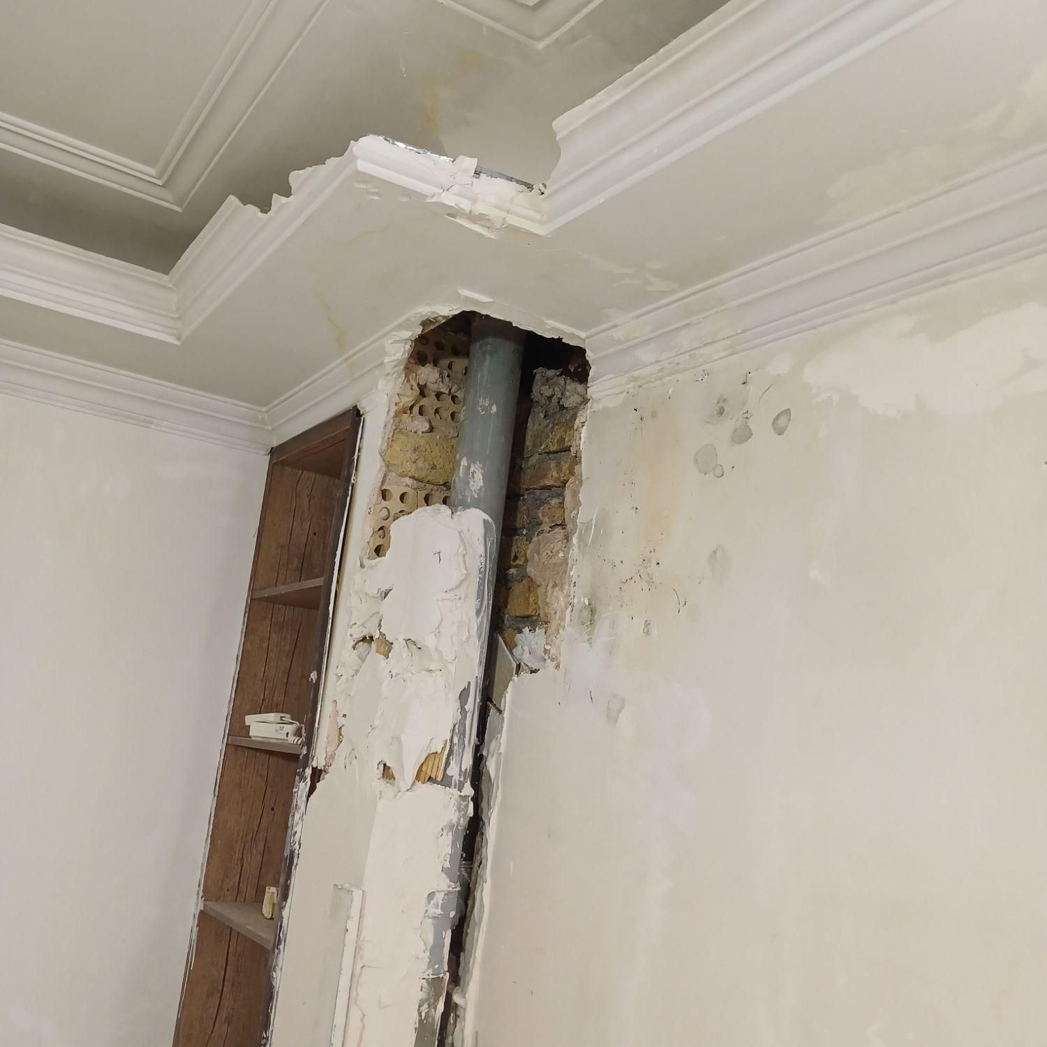 گچ کار خورده‌ کاری گچکارساختمان ولکه گیری|خدمات پیشه و مهارت|مشهد, ایثارگران|دیوار