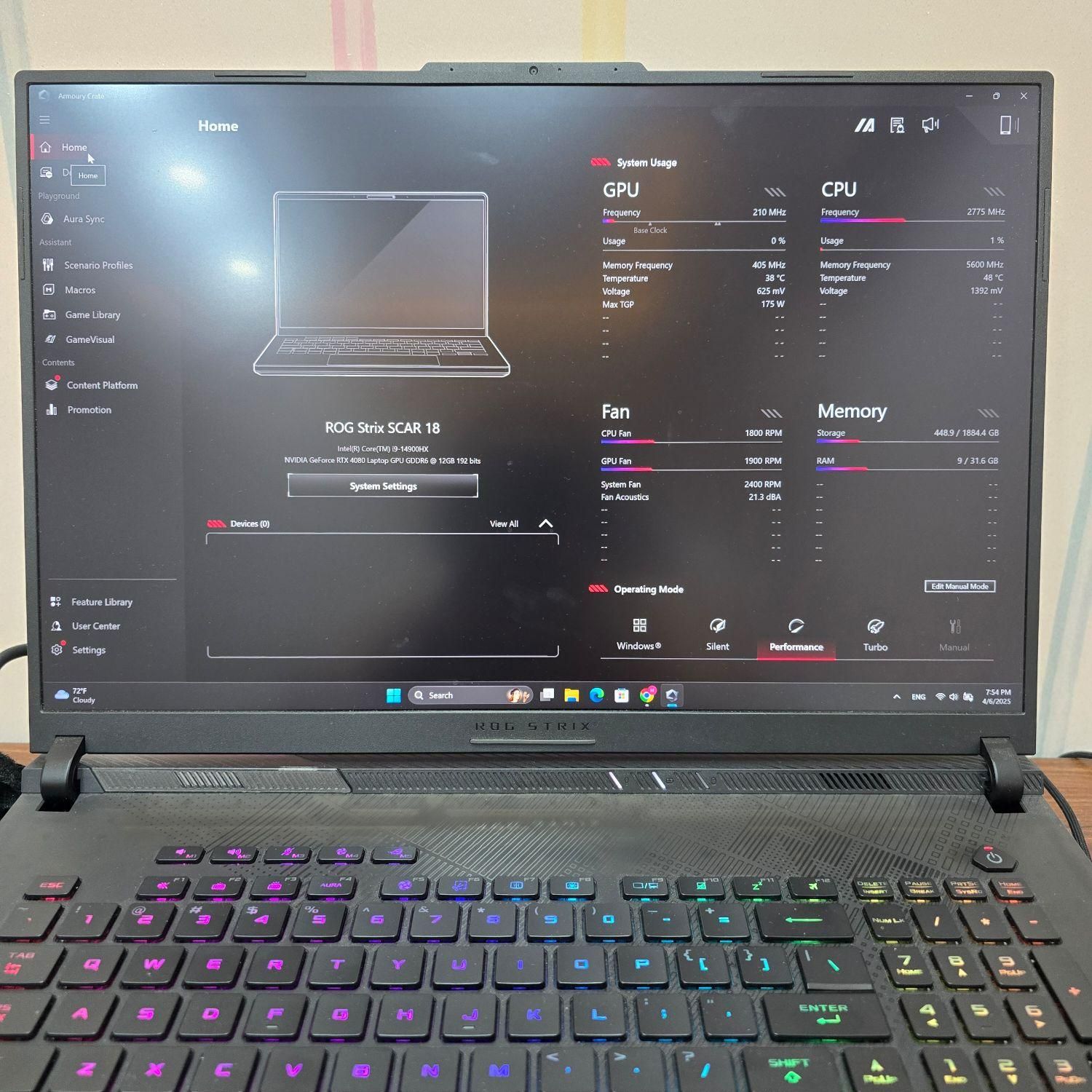 Rog scar g834 2024|رایانه همراه|تهران, چیتگر|دیوار