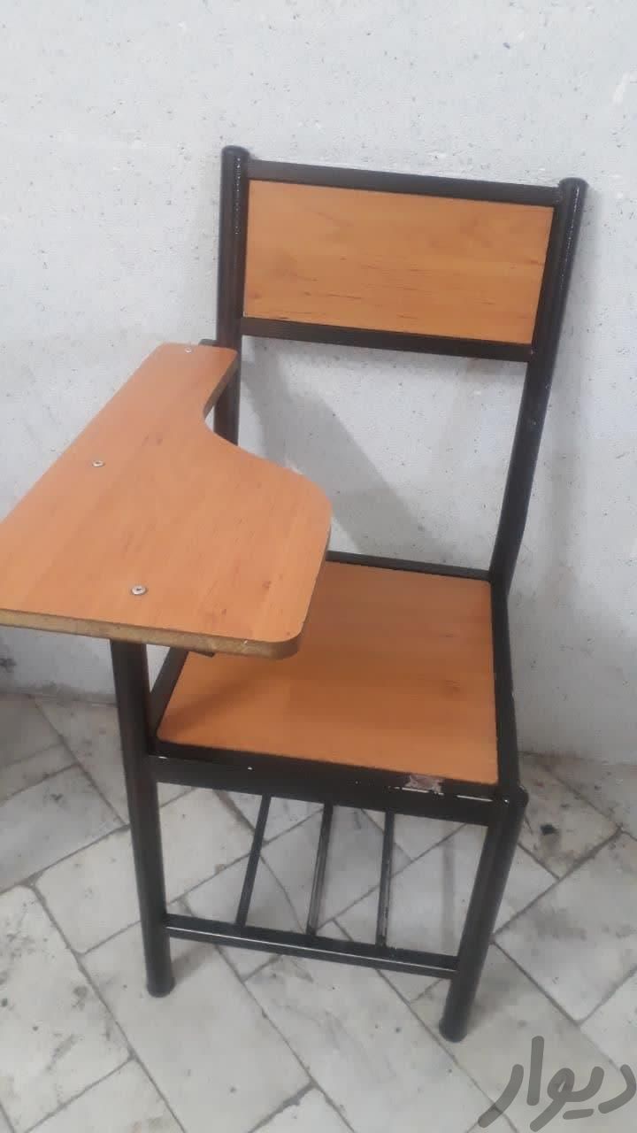 صندلی چوبی دسته دار دانشجویی|صندلی و نیمکت|مشهد, قاسم‌آباد (شهرک غرب)|دیوار