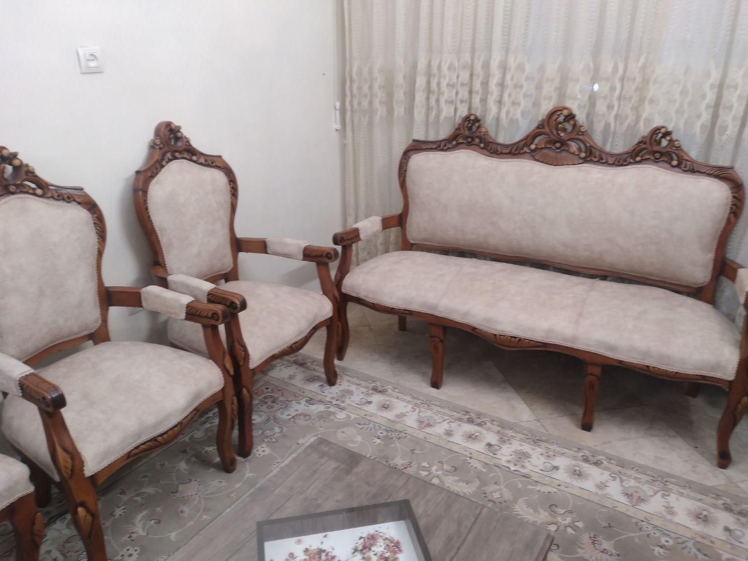 مبل نیمه استیل کلاسیک راحتی کمجا ۹ نفره|مبلمان خانگی و میز عسلی|تهران, زنجان جنوبی|دیوار