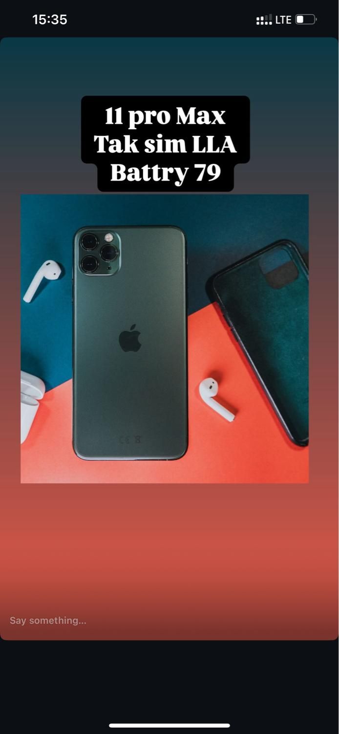 اپل iPhone 11 Pro Max با حافظهٔ ۲۵۶ گیگابایت|موبایل|کرج, گوهردشت|دیوار