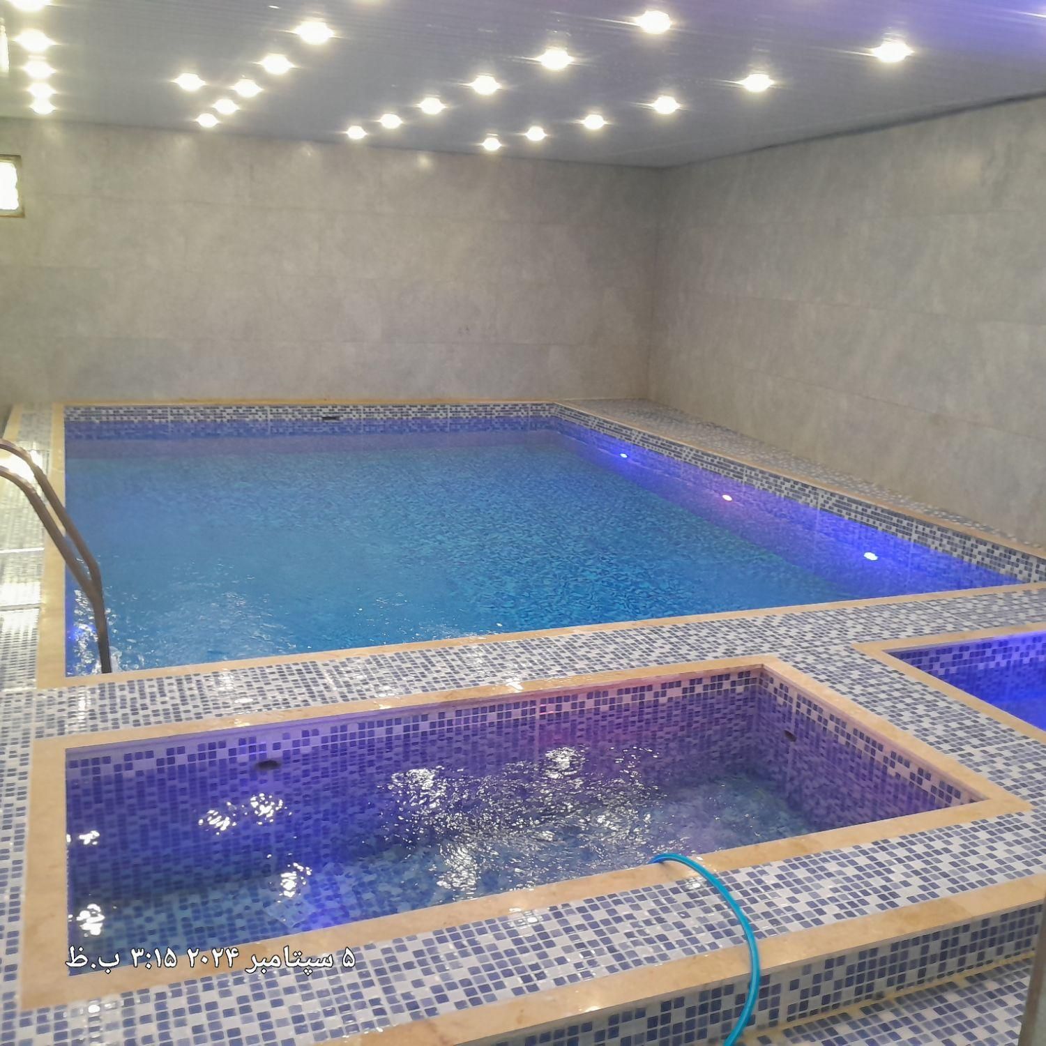 استخر ابگرم جکوزی بیلیارد امروز خالی|اجارهٔ کوتاه‌مدت ویلا و باغ|شاندیز, |دیوار