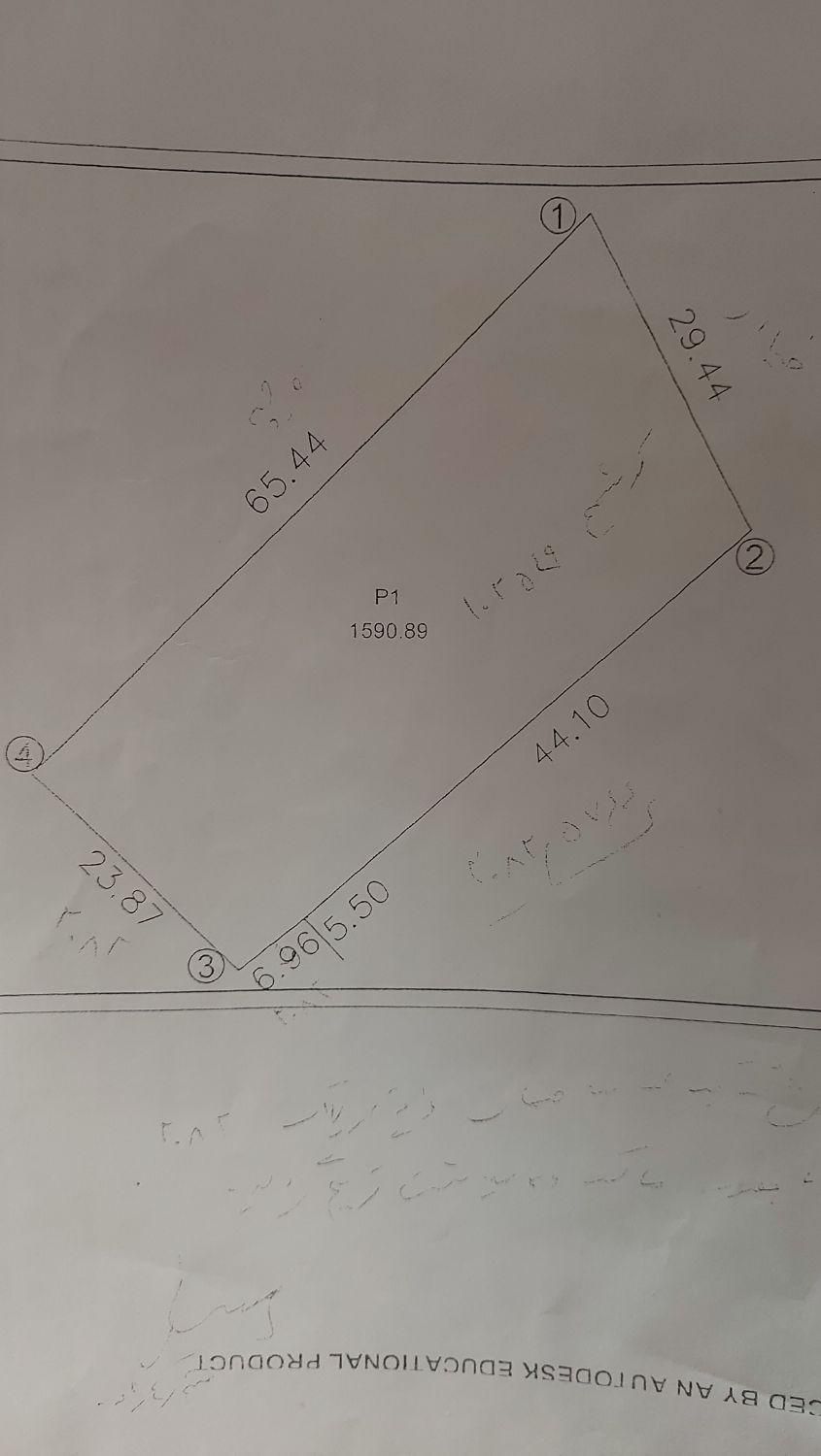 ۱۶۰۰متر زمین تجاری مسکونی ۳نبش روبروی بنکداران|فروش زمین و ملک کلنگی|شیراز, ده پیاله|دیوار
