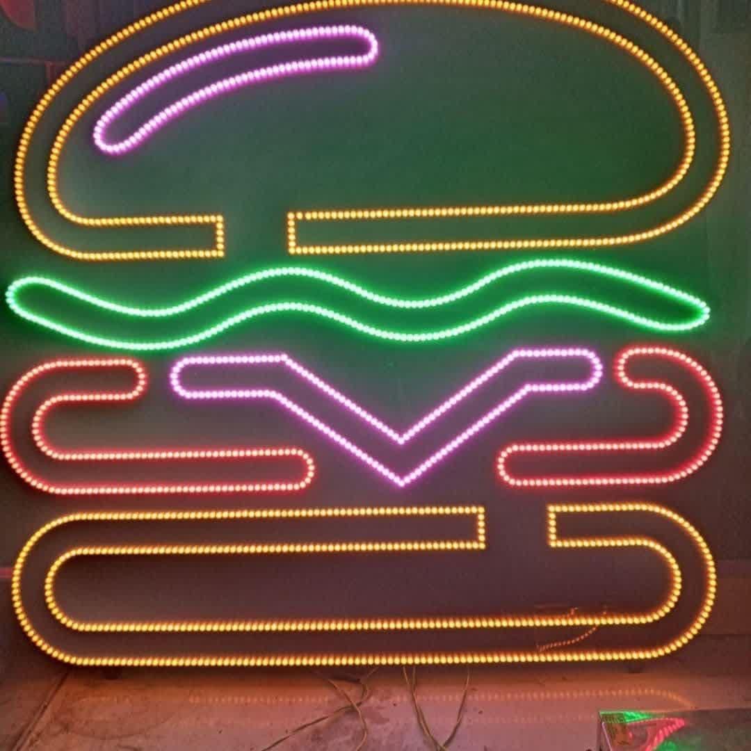 تابلو ال ای دی نئون همبرگر بال پاچین|فروشگاه و مغازه|اصفهان, بوستان ناژوان|دیوار