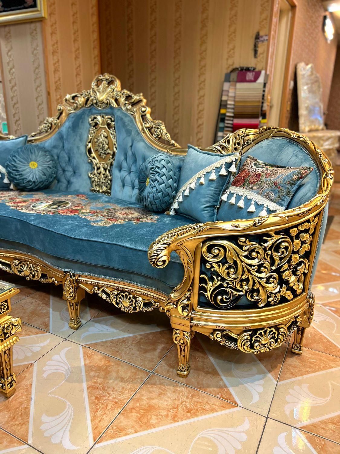 مبل رزگل کد907استیل خرچنگی آنائل سلطنتی آلیس|مبلمان خانگی و میز عسلی|اصفهان, سنبلستان|دیوار