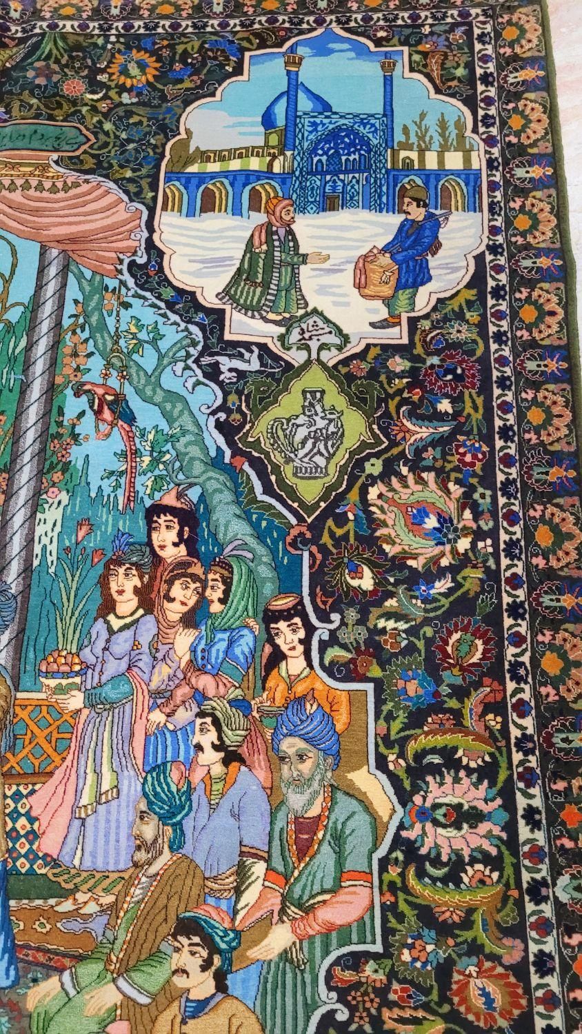 تابلو فرش دستباف ۶ متری سلطان محمود وفردوسی شاهکار|تابلو فرش|تهران, پونک|دیوار