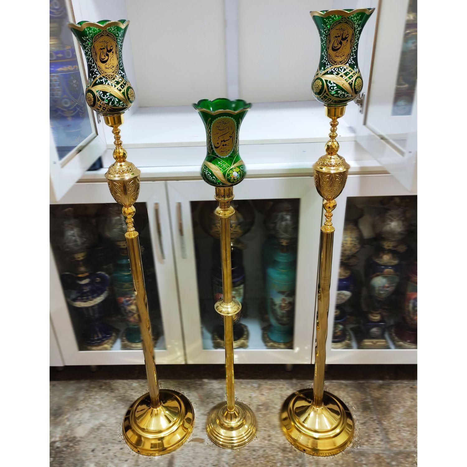 کنار منبری وکنار سالنی پایه بلند مذهبی شمعدان هیئت|صنایع دستی و سایر لوازم تزئینی|تهران, شوش|دیوار