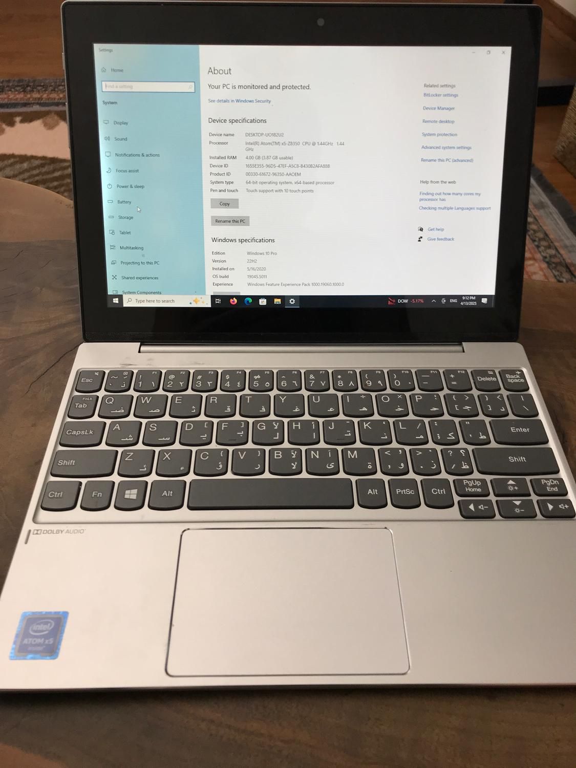 لب تاب تبلت شو ویندوزی Lenovo|تبلت|تهران, دریان‌نو|دیوار
