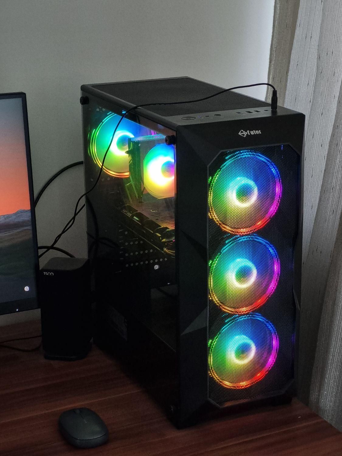 کیس گیمینگ rx5700xt با مانیتور و لوازم|رایانه رومیزی|تهران, نارمک|دیوار