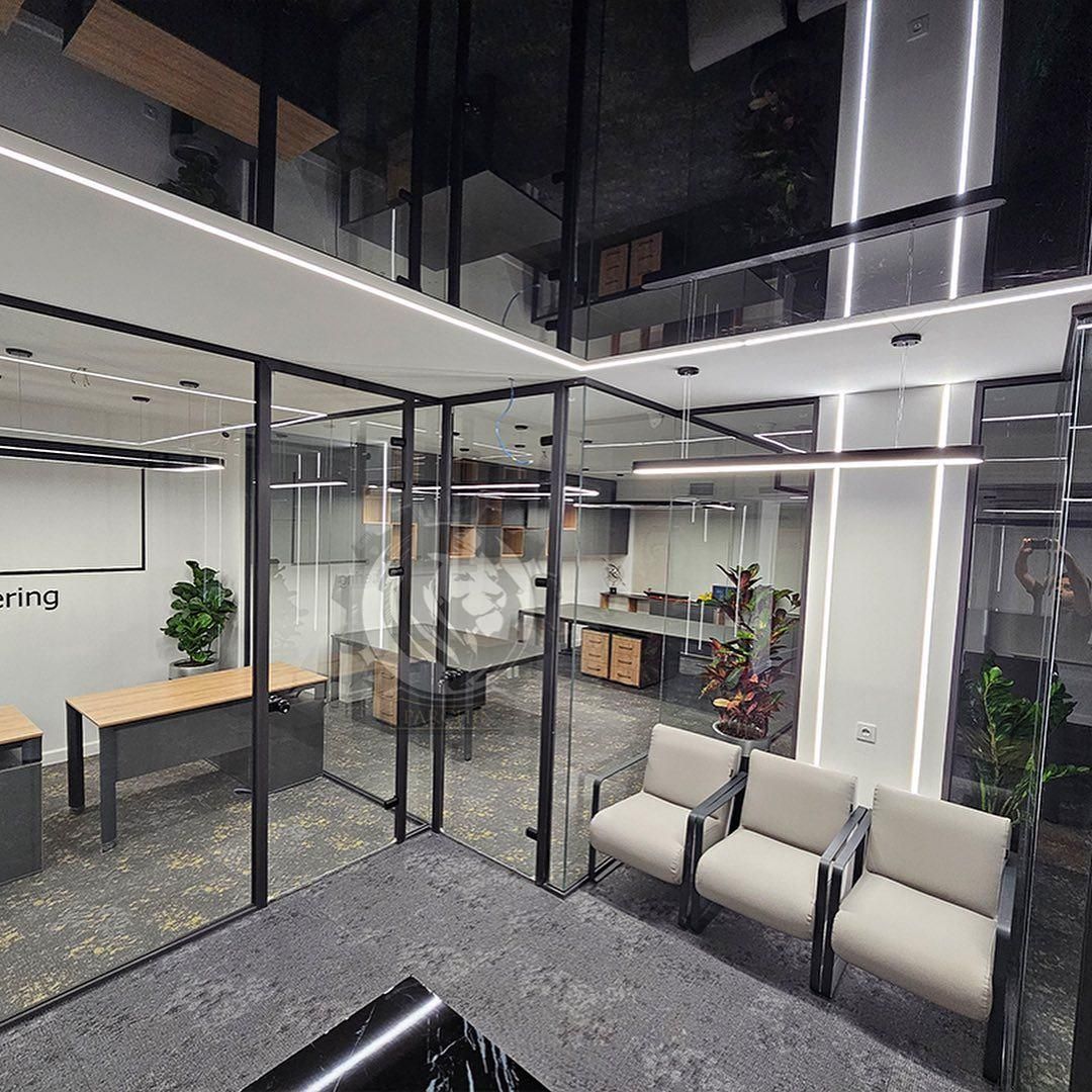 پارتیشن شیشه ای بدون سوراخ کاری|دفتر کار|کرج, گوهردشت|دیوار