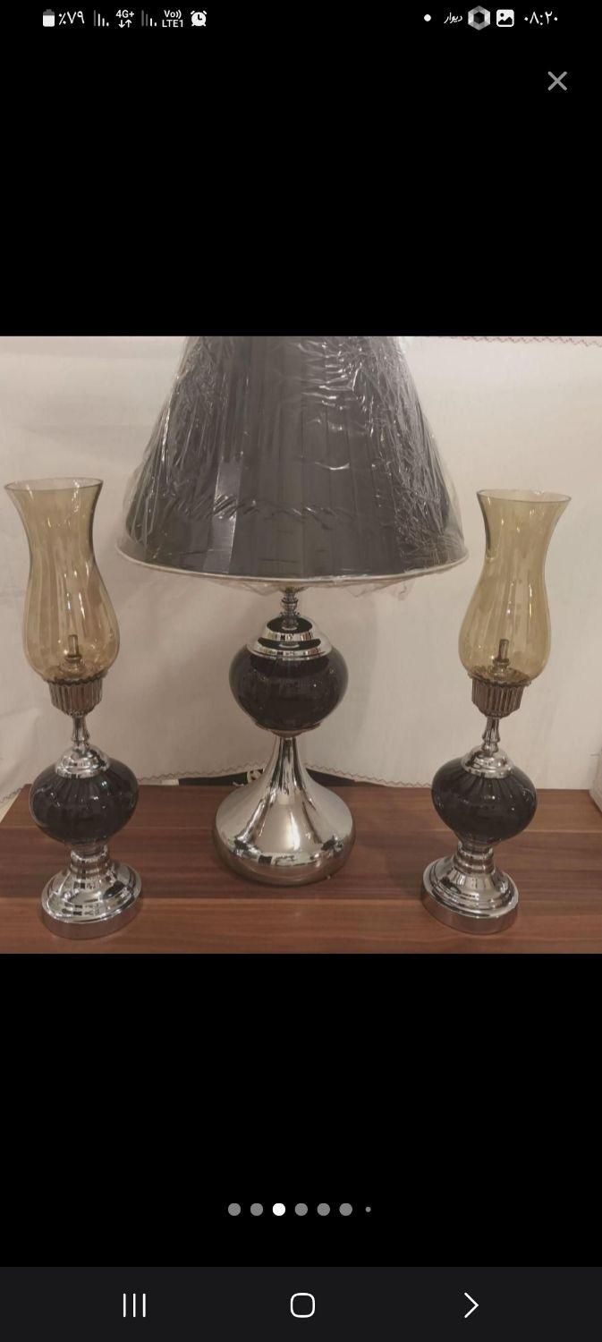چینی آباژور شمعدان کادویی رومیزی کنار‌سالنی  سنگی|چراغ خواب و آباژور|مشهد, کوثر|دیوار