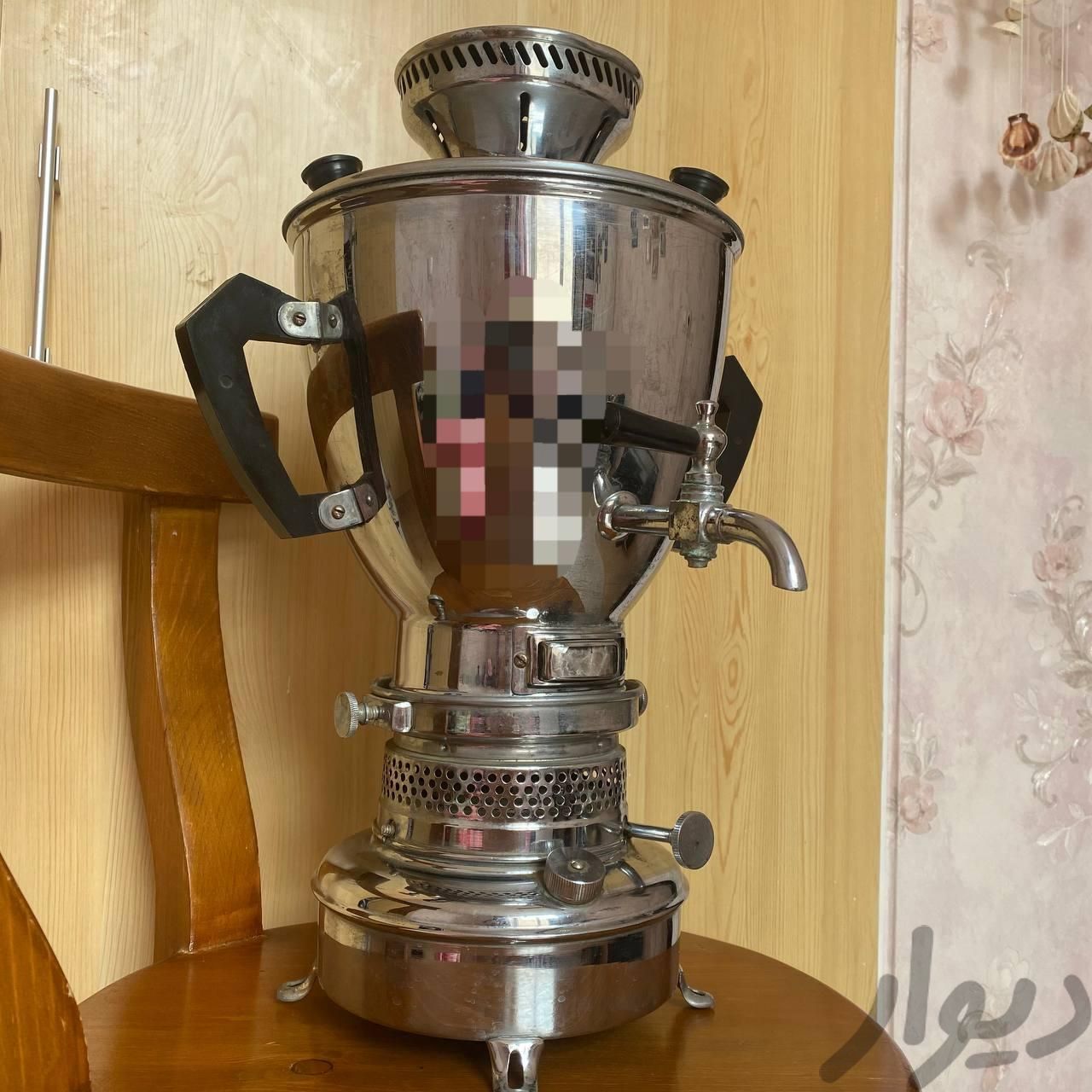 سماور نفتی عتیقه قدیمی|سماور، چای‌ساز و قهوه‌ساز|شیراز, زرهی|دیوار