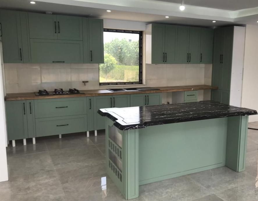 کابینت نئوکلاسیک سبز پسته ای|مصالح و تجهیزات ساختمان|کرج, چهارصد دستگاه|دیوار