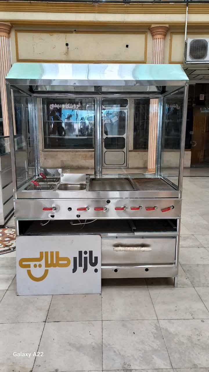 فر ساندویچی بزرگ ترکیبی تاپینگ ۳ لگنه سرخ کن صنعتی|کافی‌شاپ و رستوران|تهران, بیسیم|دیوار