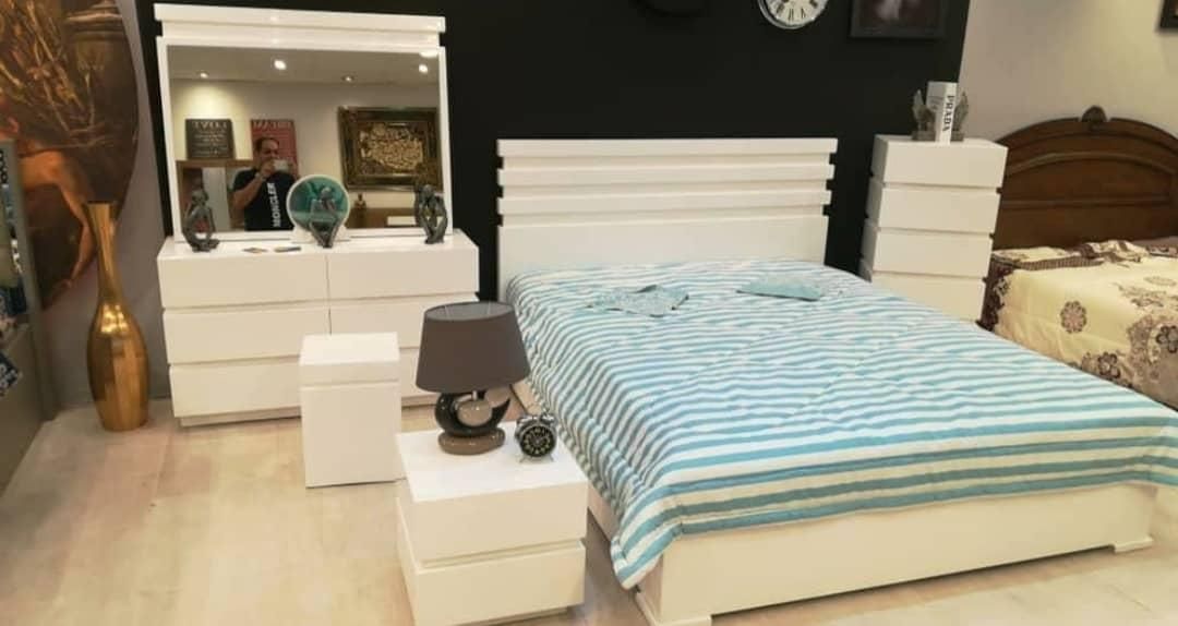 تخت دو نفره سفید / دیاموند|تخت و سرویس خواب|قشم, |دیوار