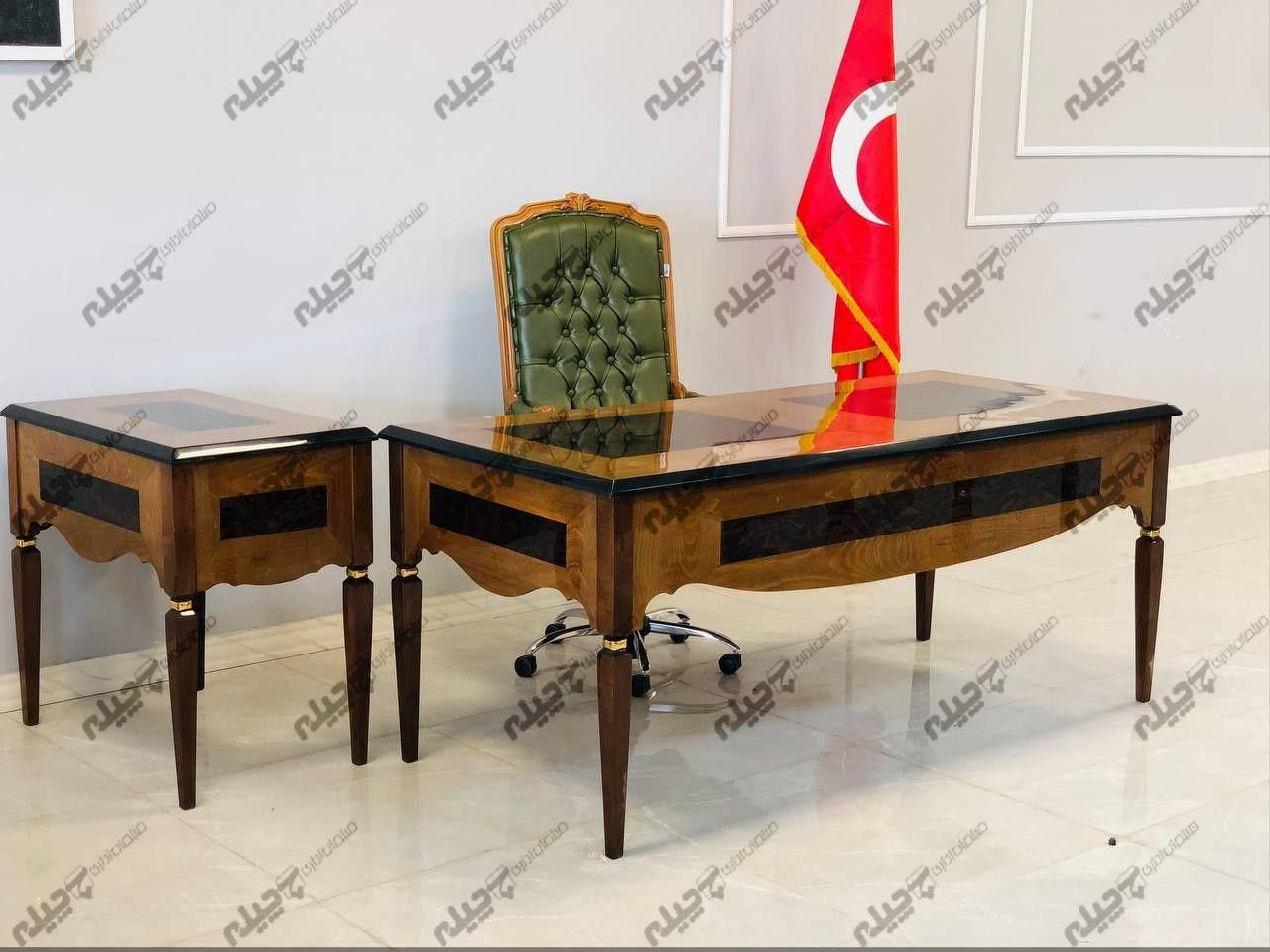 مبلمان اداری میز مدیریت هورس پولیش کلاسیک چوبی|دفتر کار|تهران, فاطمی|دیوار