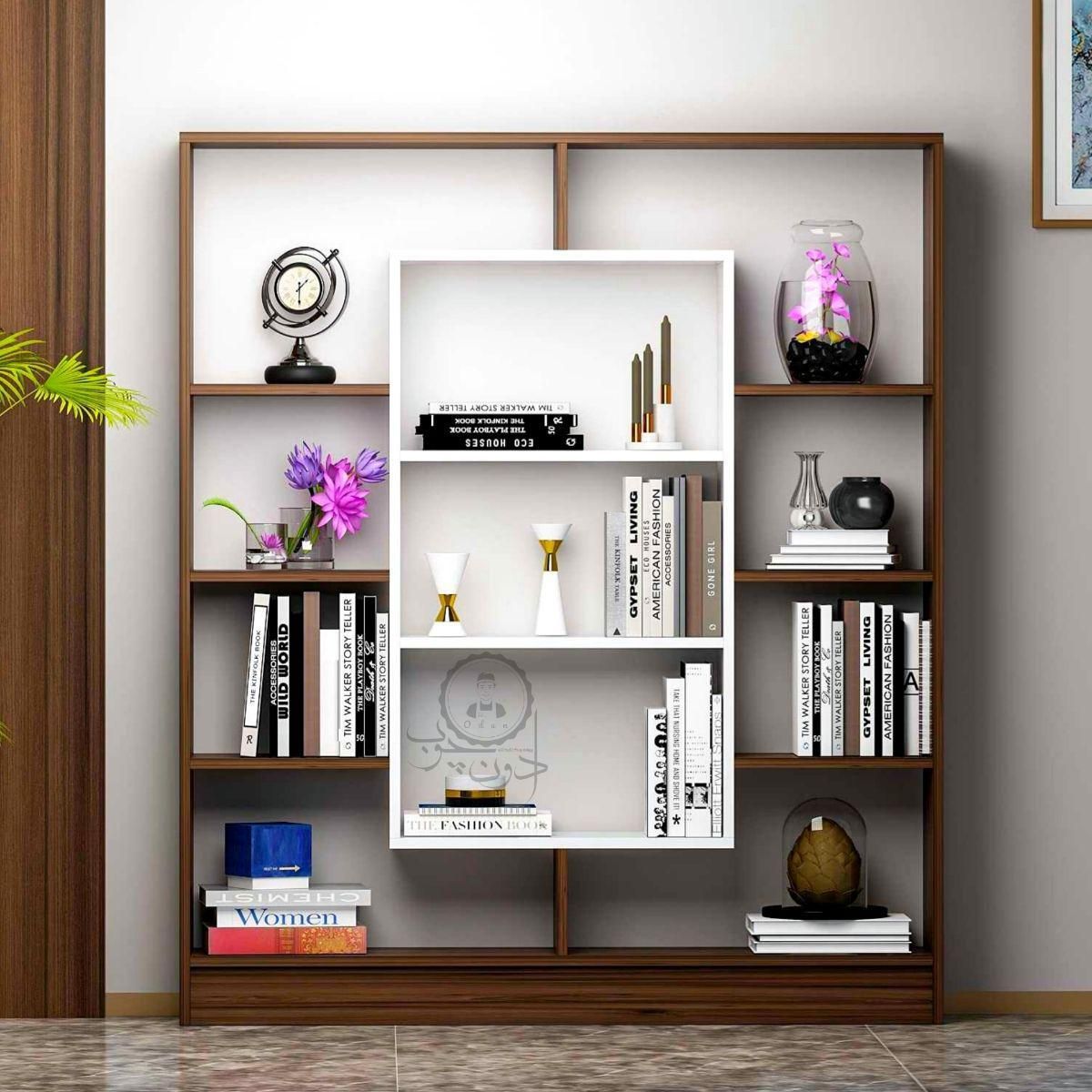 بوفه و کتابخانه مدل ماهان وسط سفید|کتابخانه، شلف، قفسههای دیواری|تبریز, |دیوار