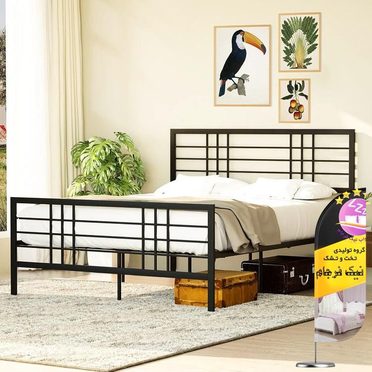 تخت خواب دو نفره(تختخواب ۲دونفره) طرح باغی|تخت و سرویس خواب|مشهد, سپاد|دیوار