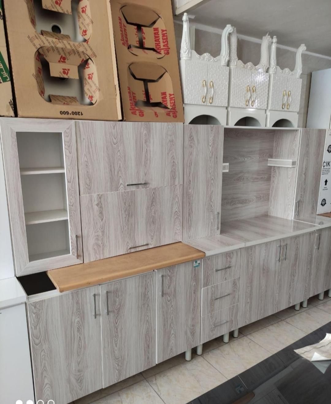 کابینت آشپزخانه با دستگیره طلایی کد 34412|مصالح و تجهیزات ساختمان|شاهرود, |دیوار