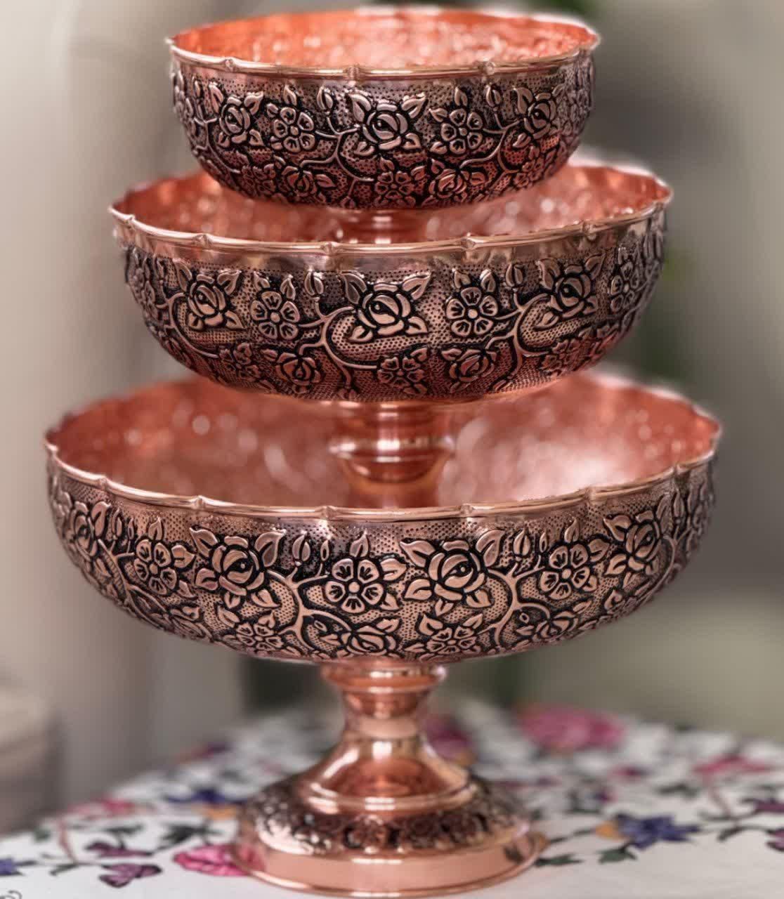 ظروف مسی/ظروف پذیرایی گل برجسته/نانو شده/اقساطی|ظروف سرو و پذیرایی|تهران, بازار|دیوار