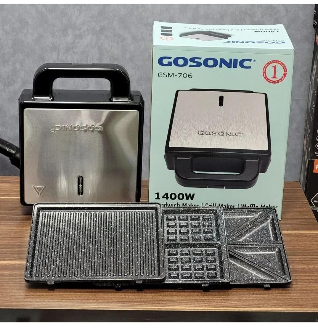 ساندویچ ساز/گریل/وافل ۳کاره گاسونیک مدلGSM-706|اجاق گاز و لوازم برقی پخت‌وپز|تهران, امین حضور|دیوار