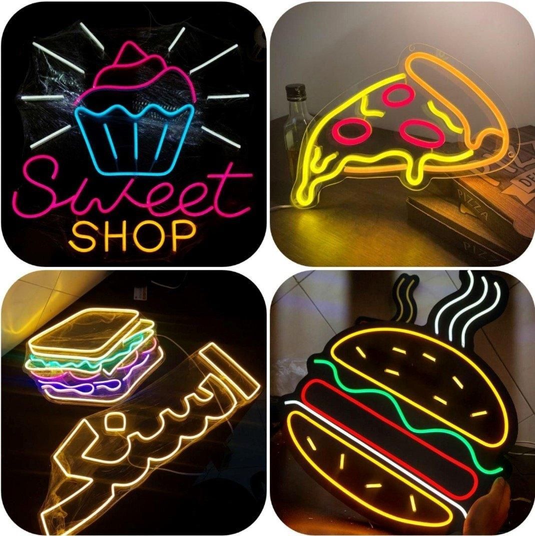 ساخت انواع تابلو نئون با طرح دلخواه|ریسه و چراغ تزئینی|اصفهان, سودان|دیوار