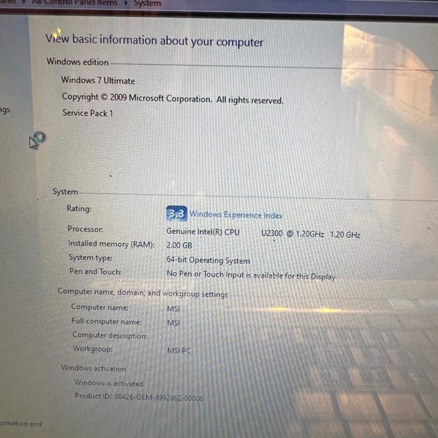 لپتاپ نوت بوک سایز کوچک MSI|رایانه همراه|شیراز, خلیلی|دیوار