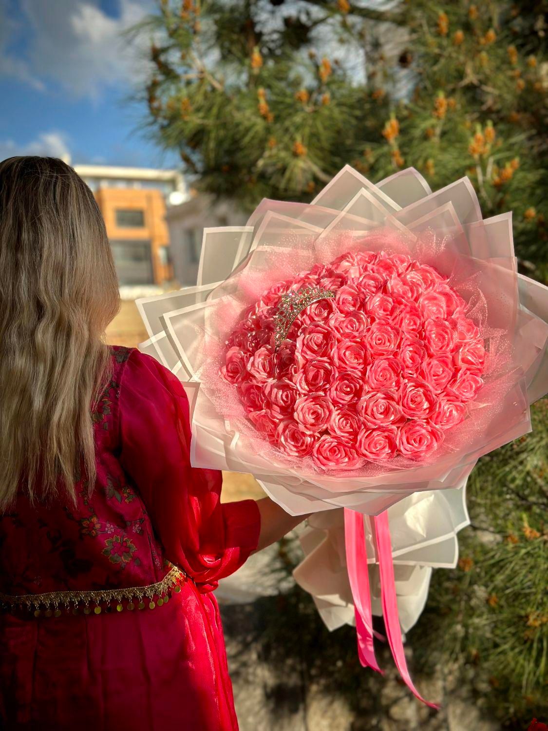 دسته گل روبانی،ماندگاری ابدی|گل مصنوعی|مهاباد (آذربایجان غربی), |دیوار