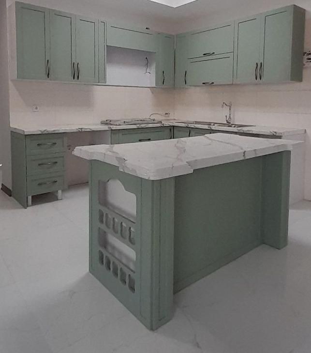 کابینت نئوکلاسیک سبز پسته ای|مصالح و تجهیزات ساختمان|کرج, چهارصد دستگاه|دیوار