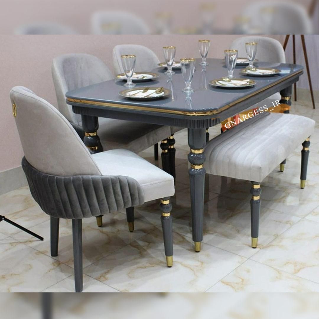 میز ناهارخوری چوبی بوگاتی ۶نفره پافدار|میز و صندلی غذاخوری|تهران, دروازه شمیران|دیوار