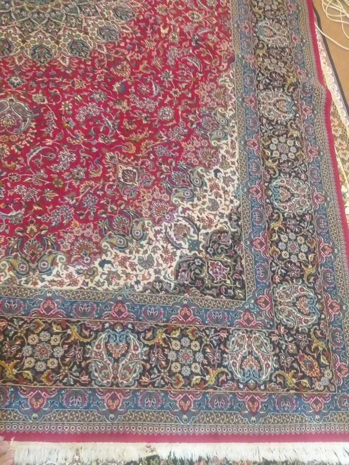 فرش ۳×۴کارکرده دو تخته|فرش|اصفهان, کوجان|دیوار