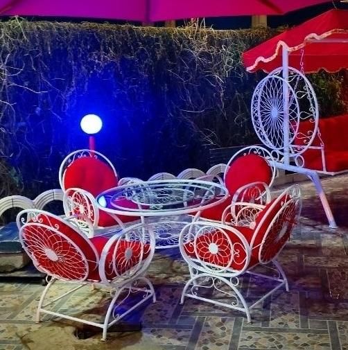 مبلمان میزو صندلی تاب باغ باغی مدل بیضی رستوران|میز و صندلی غذاخوری|دزفول, |دیوار