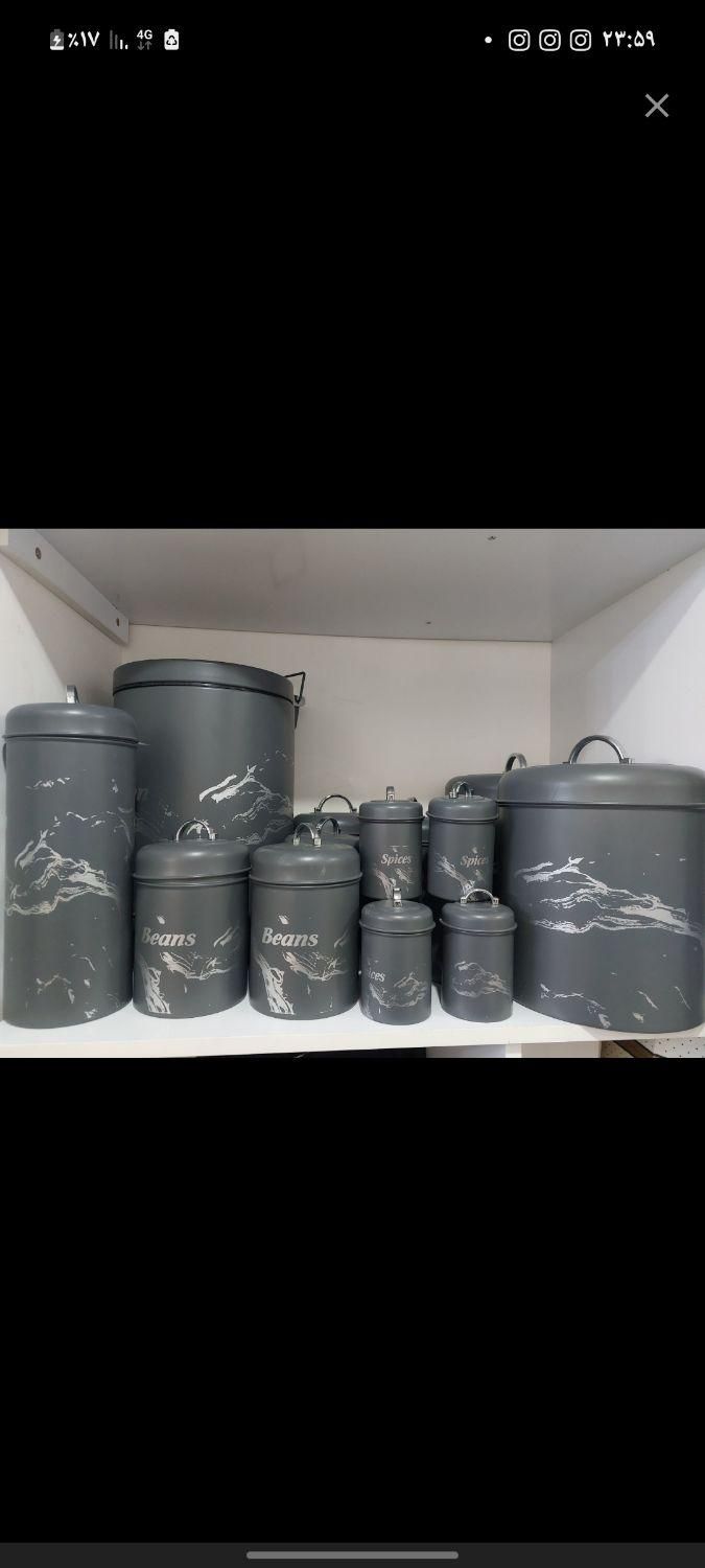 سرویس اورانوس ۱۷ پارچه طوسی(بانکه حبوبات و..)|ظروف نگهدارنده، پلاستیکی، یک‌بارمصرف|تهران, کاظم‌آباد|دیوار