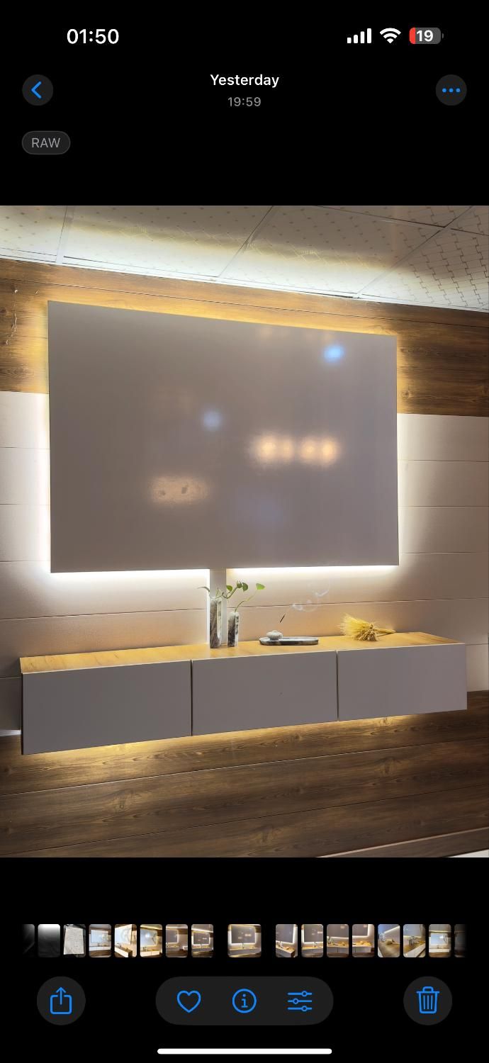 میز تی وی وال نورپردازی شده|میز تلویزیون|رشت, حومه رشت|دیوار