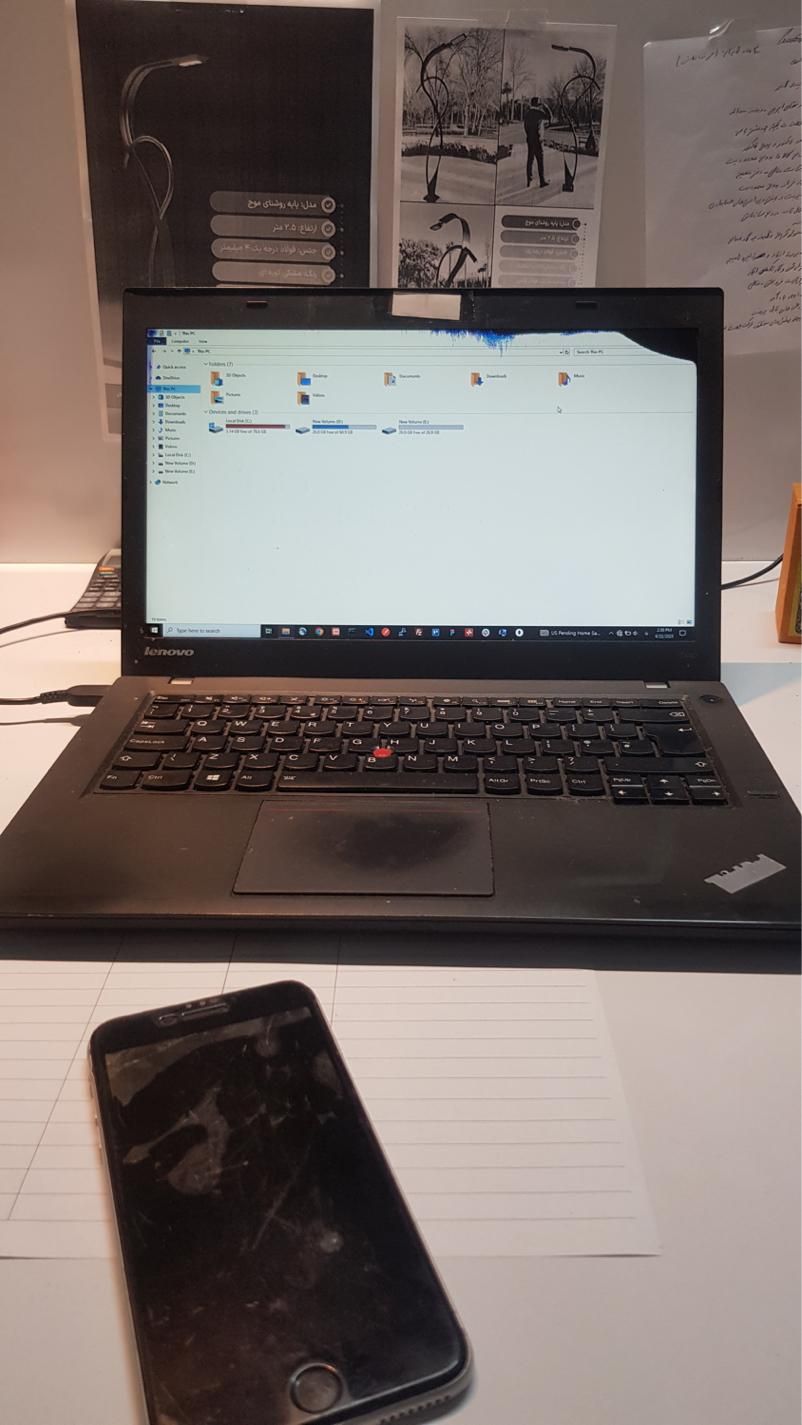 لپ تاپ لنوو Tinkpad T440|رایانه همراه|شیراز, باغ تخت|دیوار