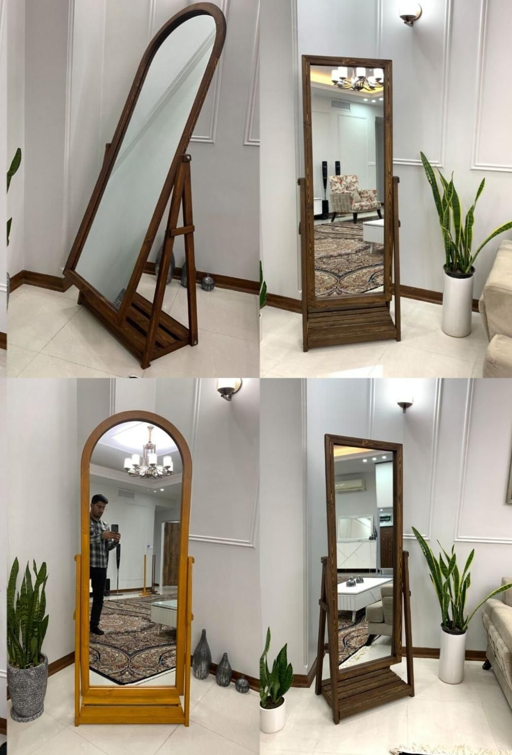 آینه قدی چوب روسی کد ۲۲۰ قهوه ای مزون سالنی|آینه|تهران, سعادتآباد|دیوار