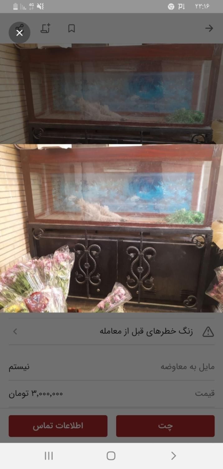 آکواریوم سالم با تمام تجهیزات|ماهی|اصفهان, زهران|دیوار