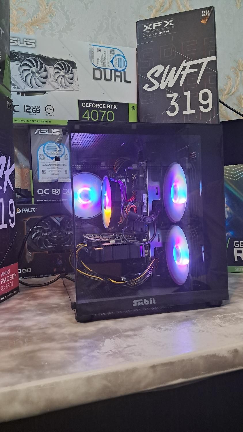 کیس گیمینگ آکواریومی Core i5 گرافیک XFX 8GB|رایانه رومیزی|تهران, میدان ولیعصر|دیوار