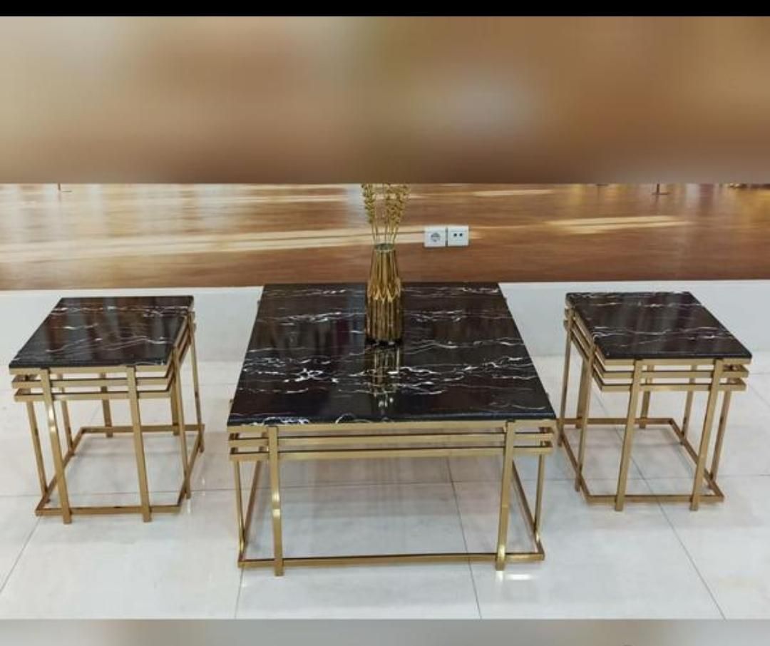 میز عسلی فلزی و میزجلو مبلی آبکاری مدل مربعی|مبلمان خانگی و میز عسلی|آفتاب, |دیوار