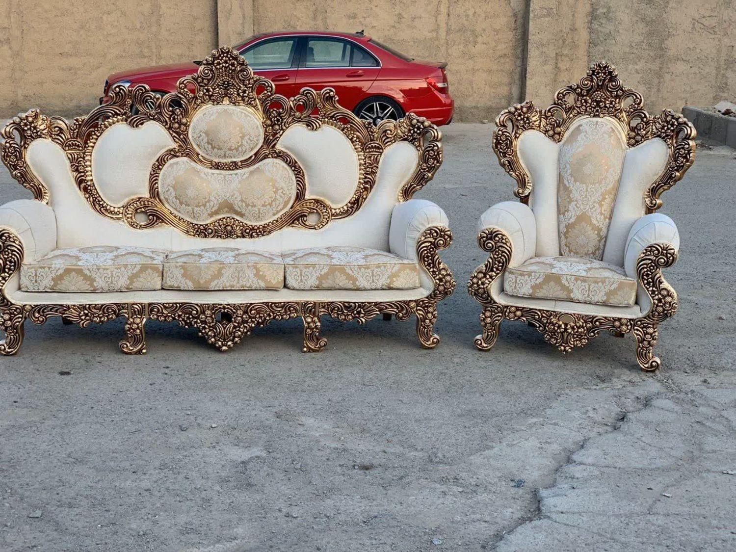 مبل استیل ۹نفره مدل شاهانه سلطنت|مبلمان خانگی و میز عسلی|ارومیه, |دیوار