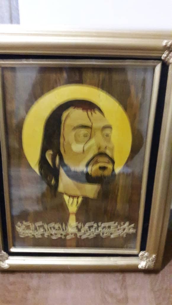 تابلو معرق،سر مبارک امام حسین (ع)|تابلو، نقاشی، عکس|تهران, گیشا|دیوار