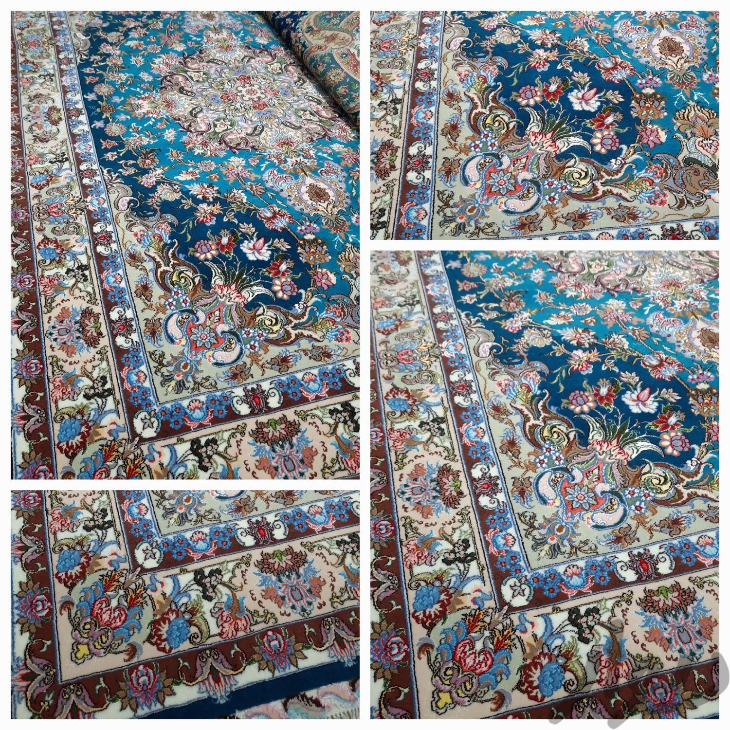 جفت فرش ۶متر دستباف طرح سالاری تبریز گل ابریشم|سفره، حوله و دستمال آشپزخانه|تهران, کوهک|دیوار